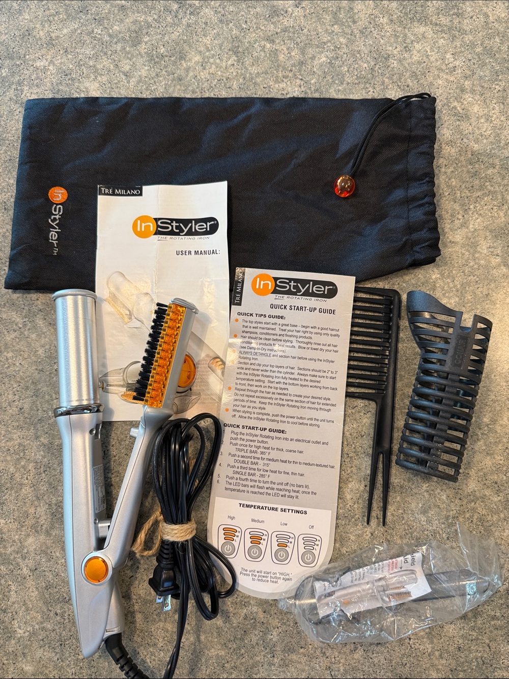 InStyler Silver and Orange Rotating Hot Air Styler - Picture 2 of 2
